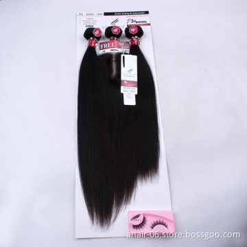 hair extension pack 60g 60g 55g remy human hair bundle with 2x4 lace closure indian